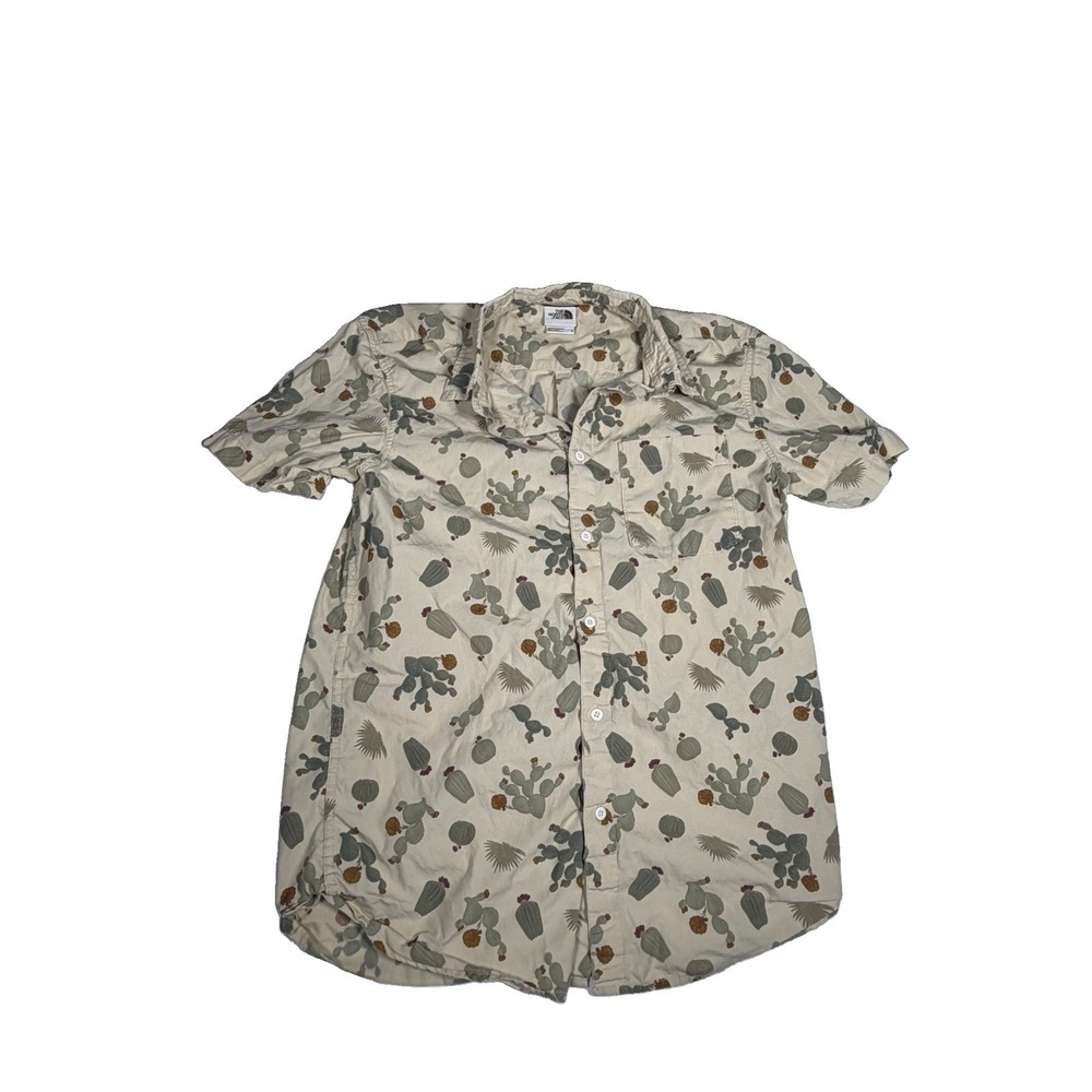 The North Face Men's Medium Cactus Desert Print Short Sleeve Button Up Shirt